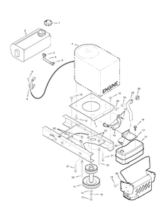 Engine Mount Diagram and Parts List for 405606X190A-552546 2006 Briggs and Stratton Lawn Tractor